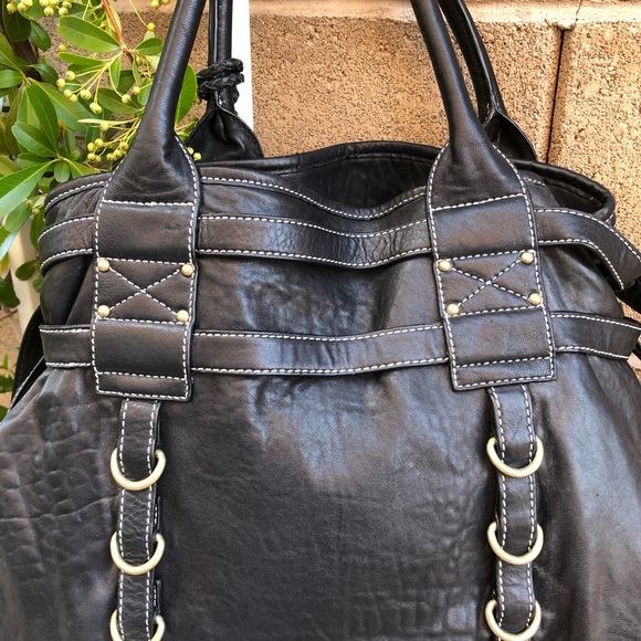 Cynthia Rowley XL Shoulder Leather Hobo - Picture 5 of 8